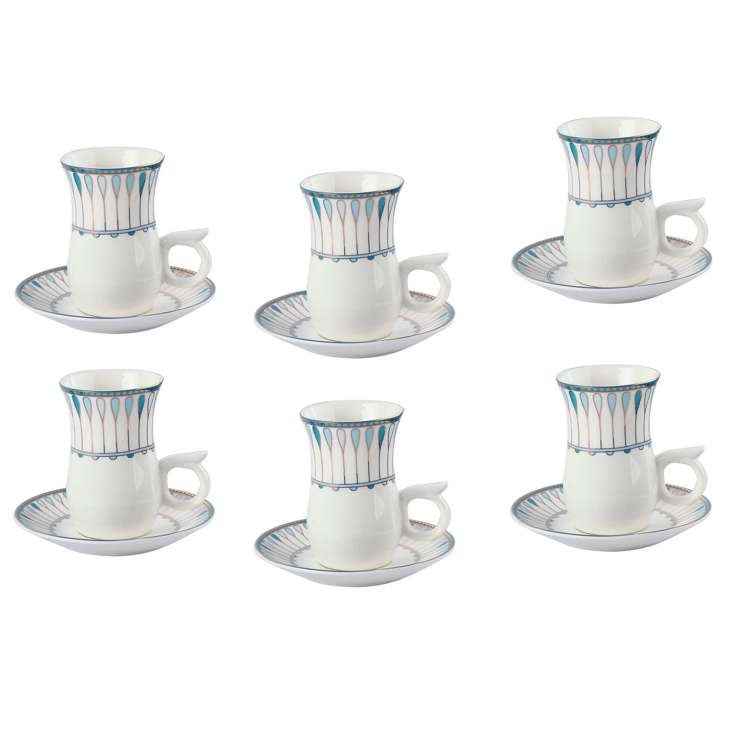 6PCS Cup and Saucer [Life-II-10] - Life Smile